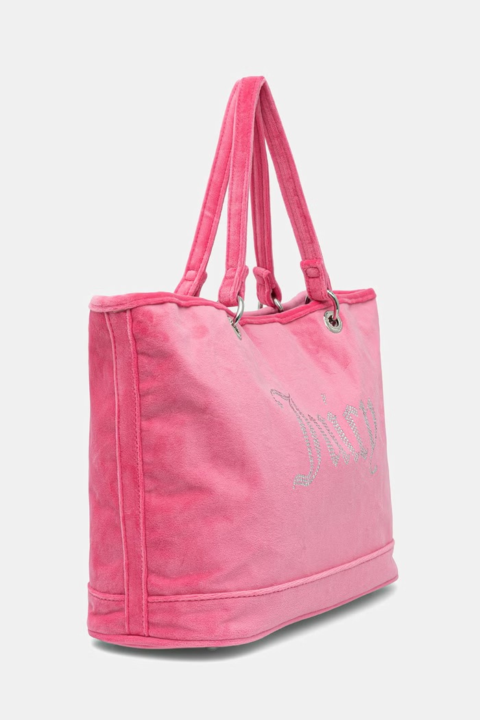 Juicy Couture torebka tote damska welurowa Kimberly BEJQL8761WPO różowy AA00