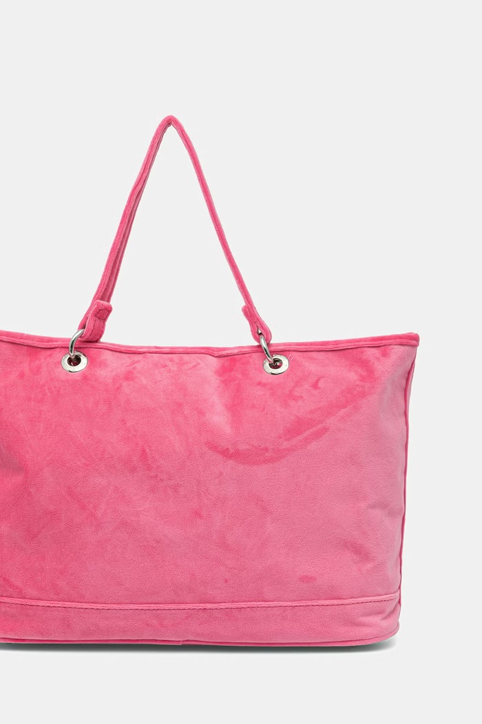 Akcesoria Juicy Couture torebka tote damska welurowa Kimberly BEJQL8761WPO różowy