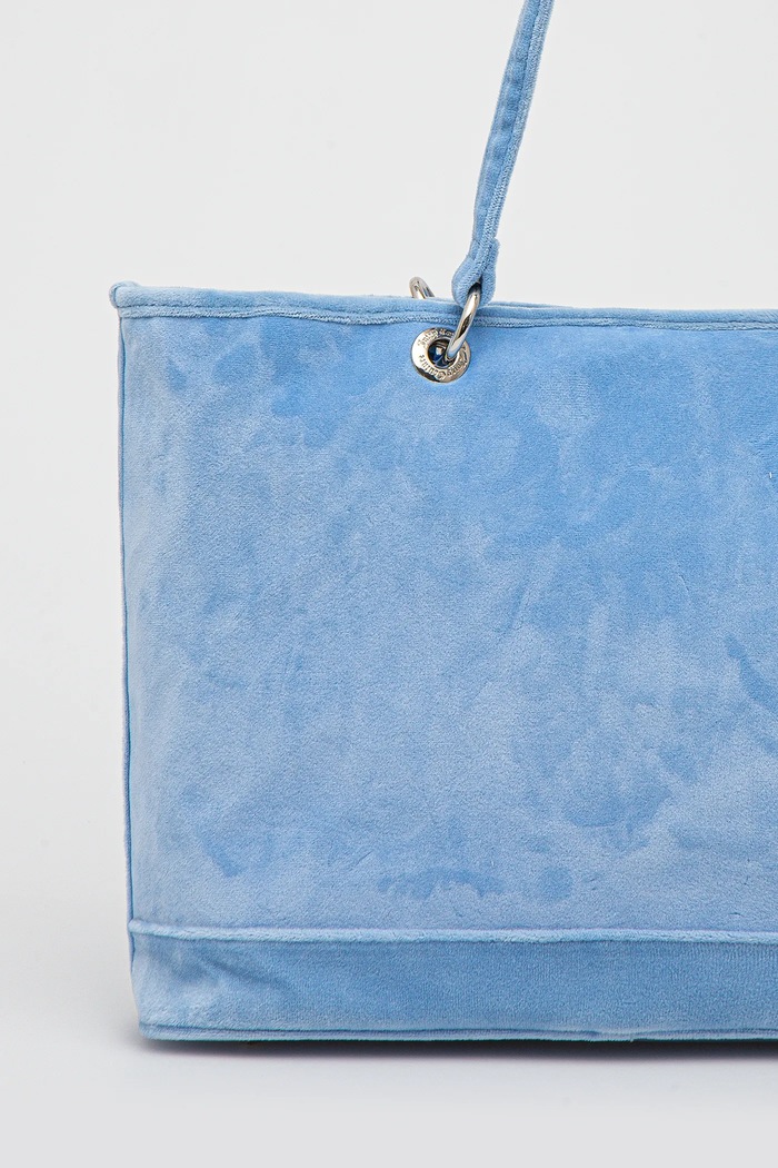 Akcesoria Juicy Couture torebka tote damska welurowa Kimberly BEJQL8761WPO niebieski