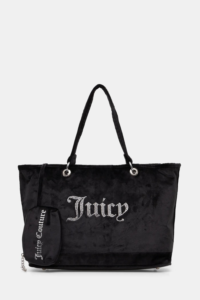 Juicy Couture geantă de mână din catifea Kimberly incape in A4 negru BEJQL8761WPO