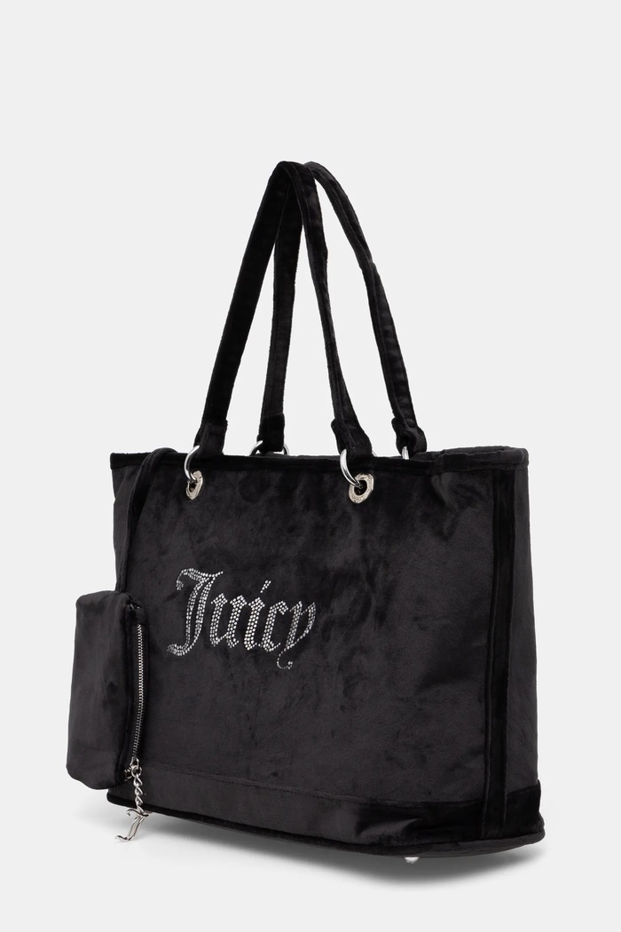 Juicy Couture geantă de mână din catifea Kimberly BEJQL8761WPO negru AA00