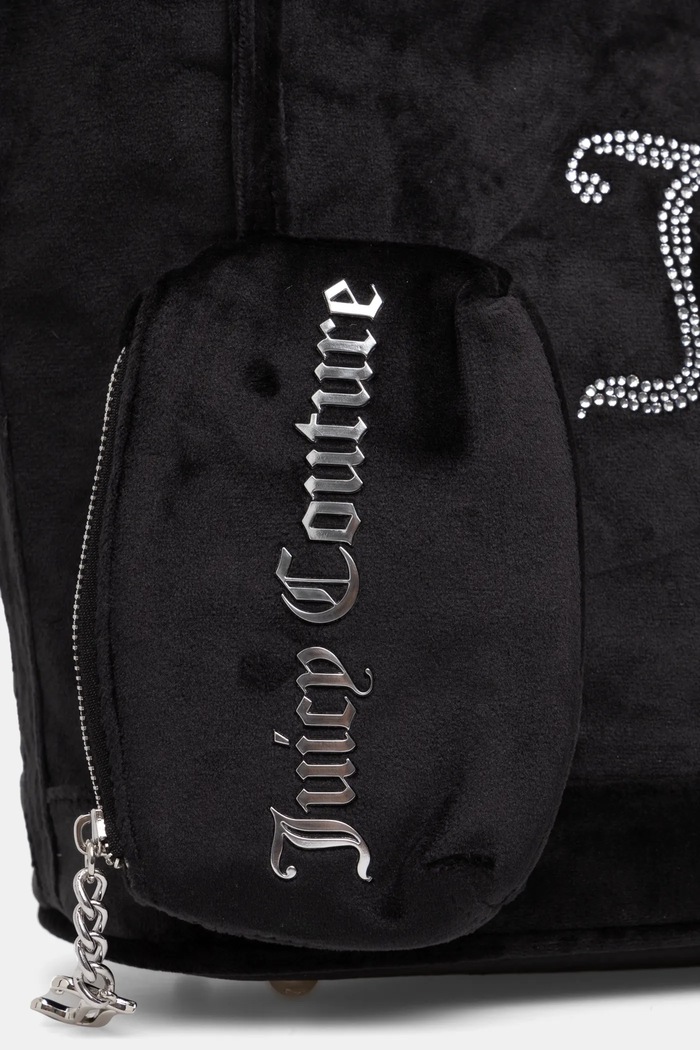 Juicy Couture geantă de mână din catifea Kimberly negru BEJQL8761WPO