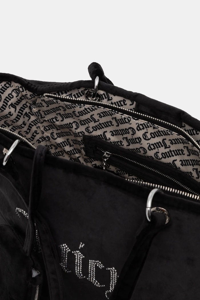 Juicy Couture geantă de mână din catifea Kimberly BEJQL8761WPO negru
