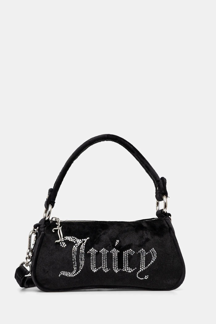 Juicy Couture χιαστί γυναικεία βελούρινη Kimberly υφασμάτινο μαύρο BEJQL8767WPO