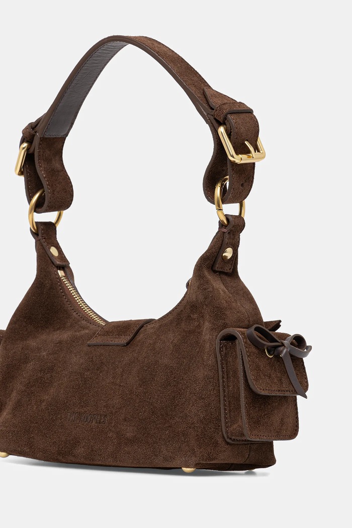 Accesorii The Kooples Geantă de mana din piele întoarsă AFSAMELIAS22 maro