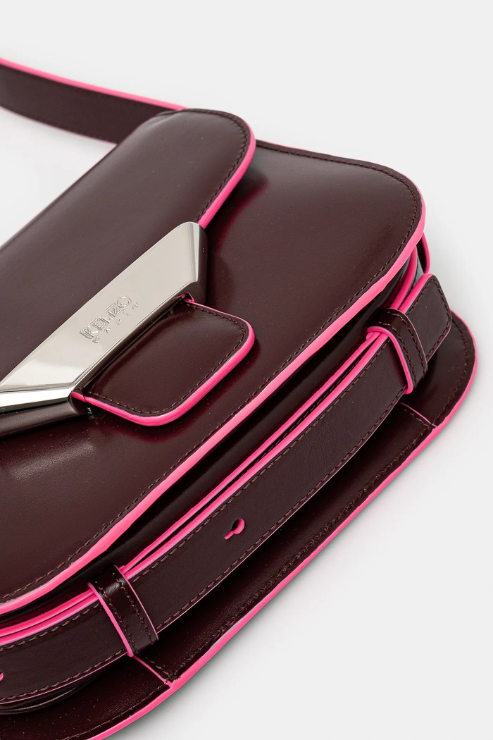 Kenzo geantă de piele burgundia FF52SA318L3B.24