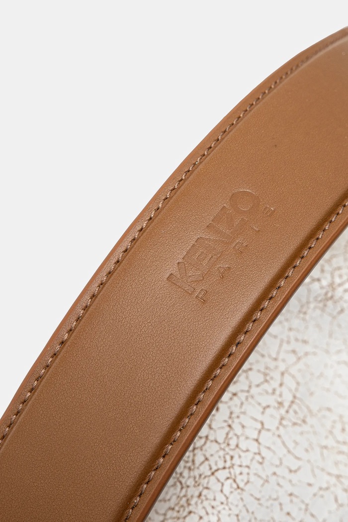 Geantă de piele Kenzo FF52SA818L08.03 bej
