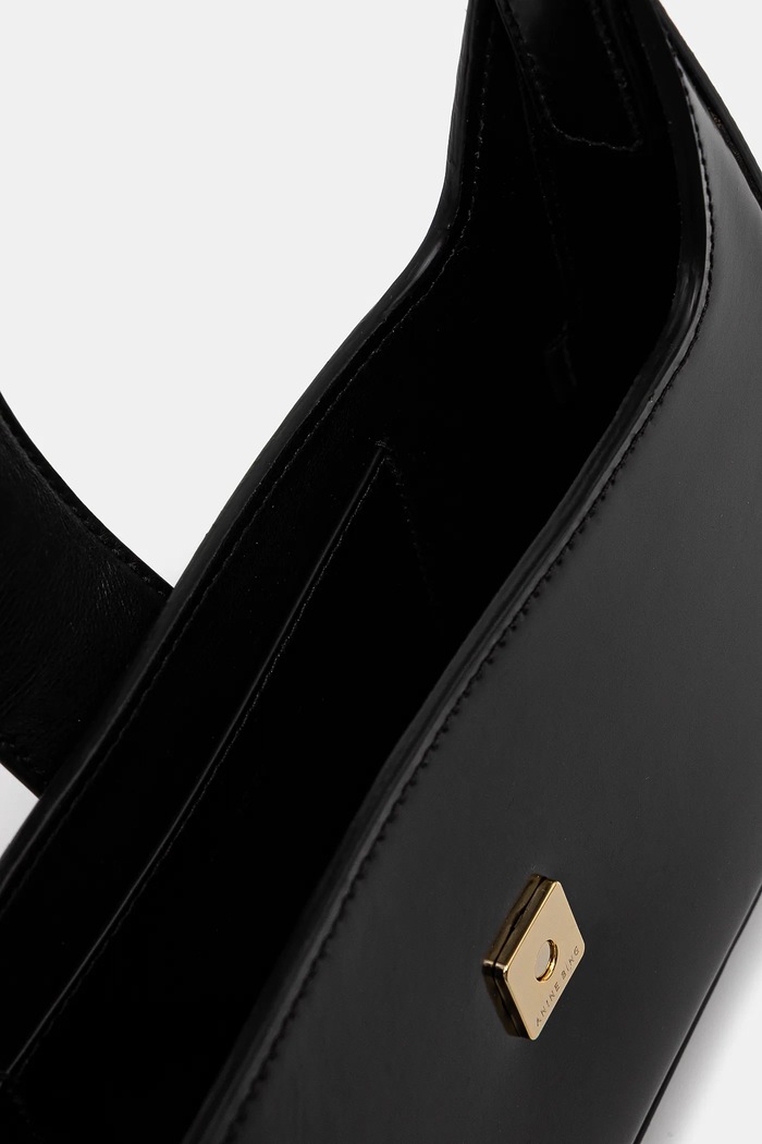 Kožená kabelka Anine Bing Lou Shoulder Bag A.13.11445 černá