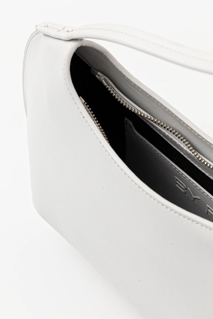 Kožená kabelka By Far MWBSB056CL034WH025PL sivá