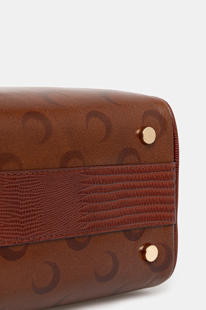 Kožená kabelka Marine Serre Moon Airbrushed Leather Strike hnedá WBA019A.CLEA0053