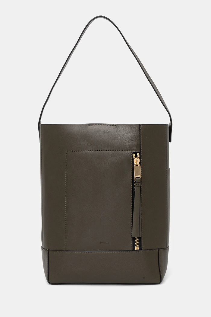 Kožna torba AllSaints ALBA HOBO Planet friendly zelena W110XC