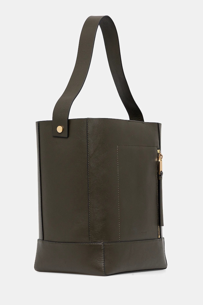 Kožna torba AllSaints ALBA HOBO W110XC zelena SS25