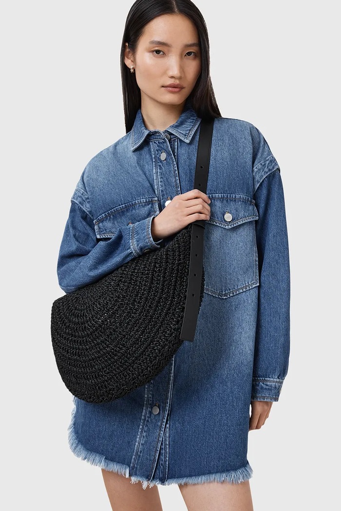 AllSaints torebka HALF MOON W118XC