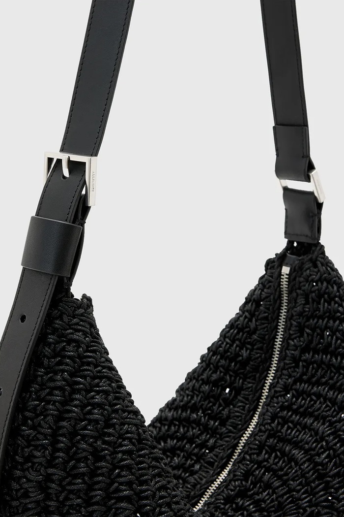 AllSaints torebka HALF MOON W118XC czarny