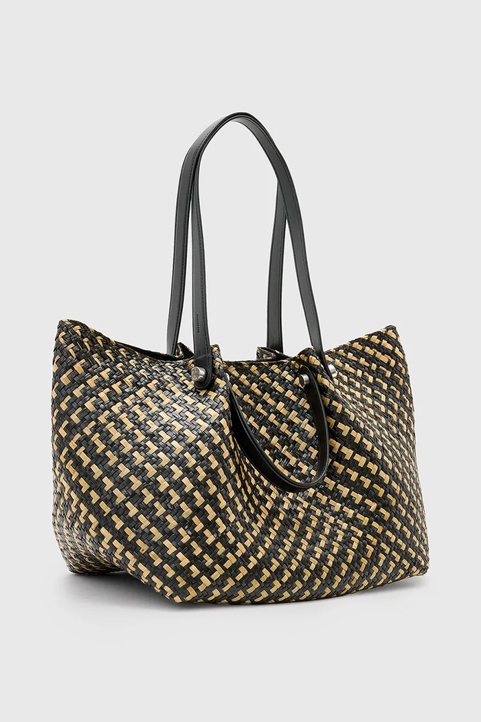 AllSaints geantă ALLINGTON STRAW W120XC negru SS25