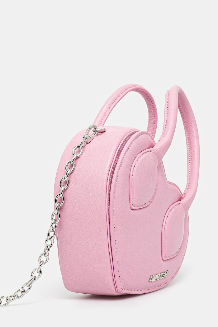 Usnjena torbica Heart Top Handle Bag 12115033 roza SS25