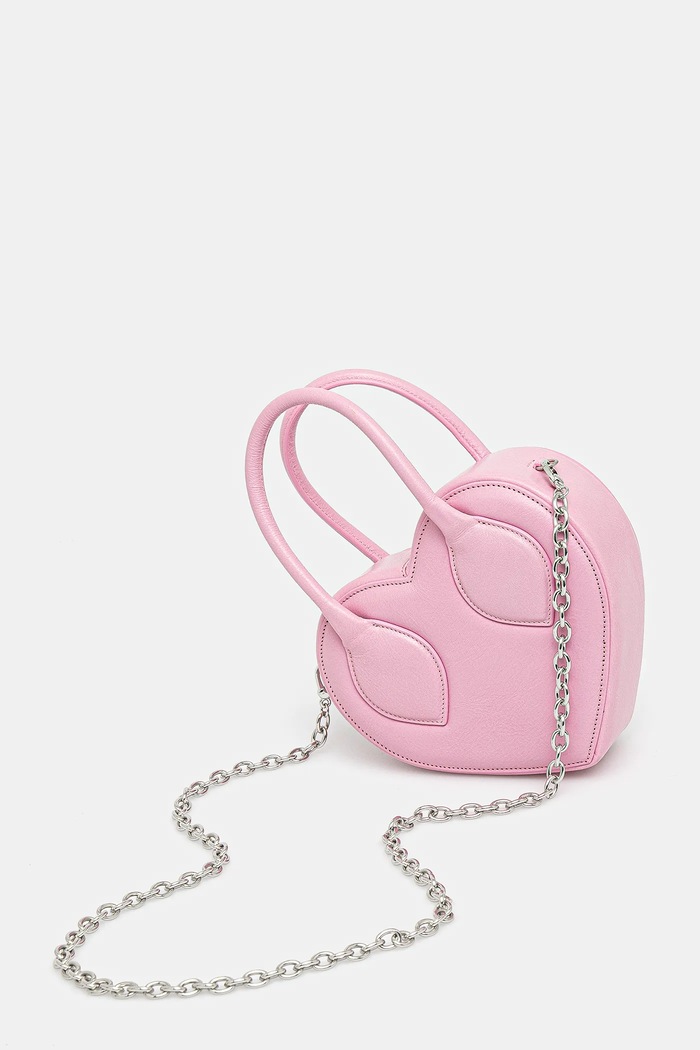 Dodatki Usnjena torbica Heart Top Handle Bag 12115033 roza