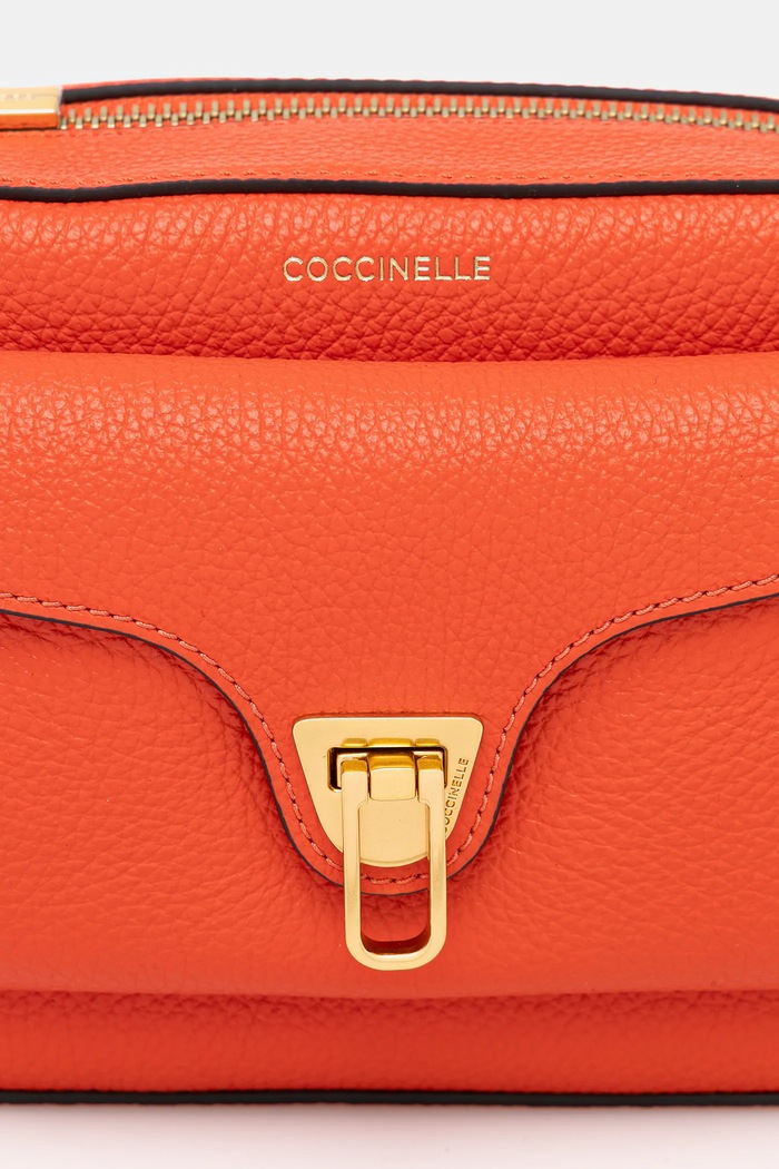 Coccinelle crossbody kabelka dámská kožená COCCINELLE BEAT SOFT RIBB oranžová NOF.15.02.01