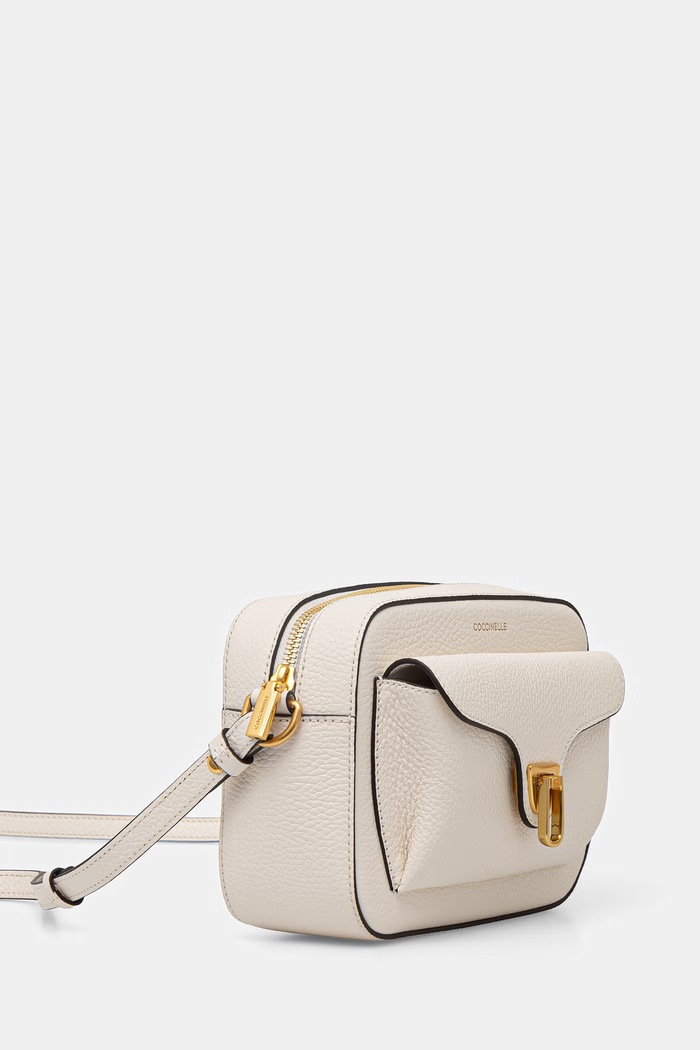 Coccinelle torebka crossbody damska skórzana COCCINELLE BEAT SOFT MF6.15.02.01 beżowy SS26