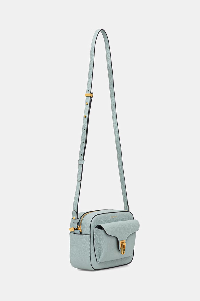 Coccinelle torebka crossbody damska skórzana COCCINELLE BEAT SOFT MF6.15.02.01 turkusowy SS26