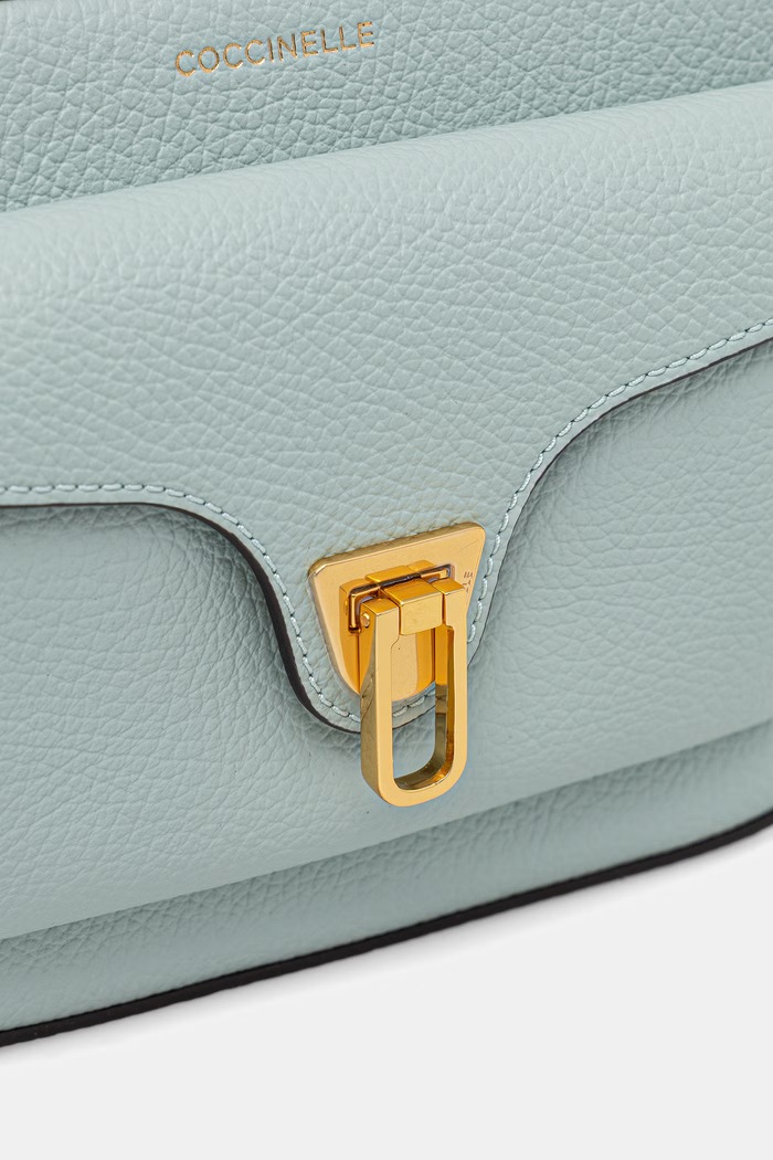 Coccinelle torebka crossbody damska skórzana COCCINELLE BEAT SOFT turkusowy MF6.15.02.01