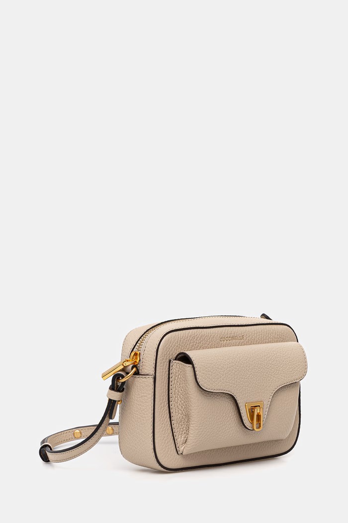 Coccinelle torebka crossbody damska skórzana COCCINELLE BEAT SOFT MF6.55.04.01 beżowy SS26