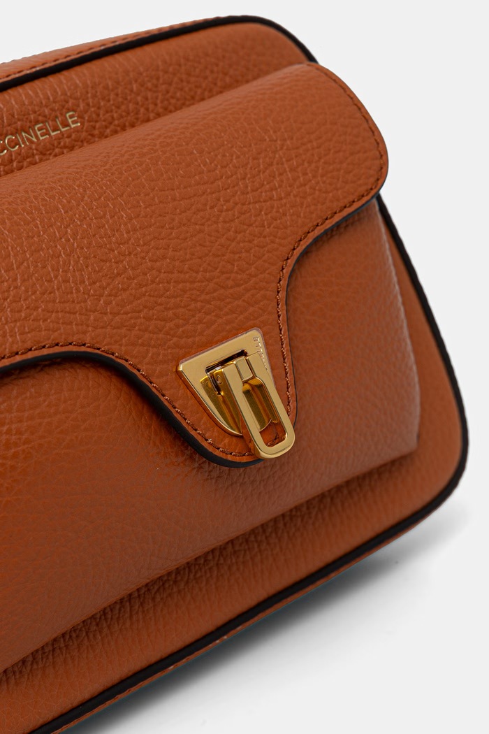 Coccinelle torebka crossbody damska skórzana COCCINELLE BEAT SOFT MF6.55.04.01 pomarańczowy