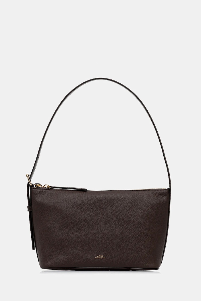 A.P.C. geantă de bumbac Sac Vera Shoulder maro PXCBL.F61974