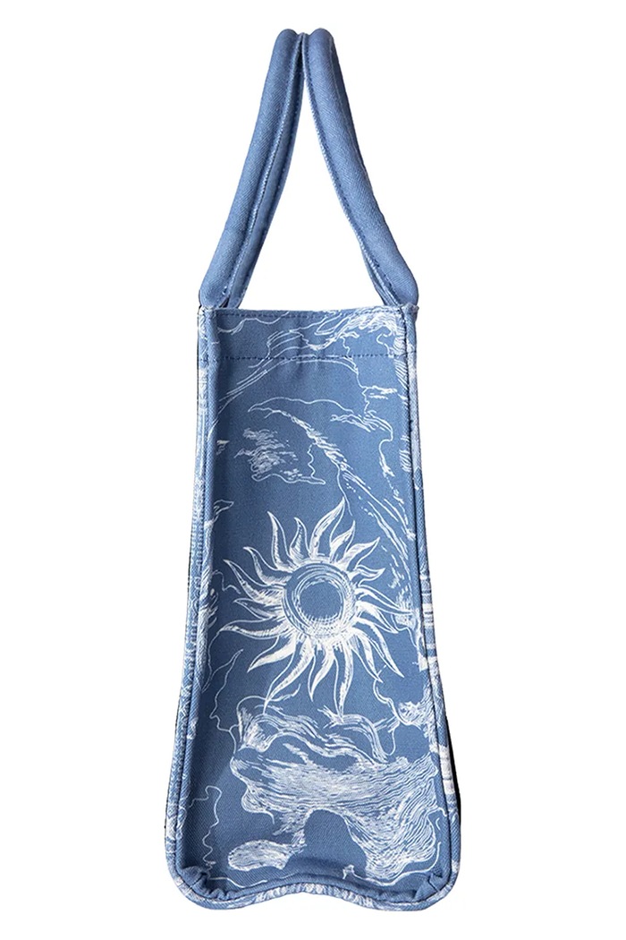 Dodatki Torbica Lilou SHOP/MED/CANVAS/BLUE pisana