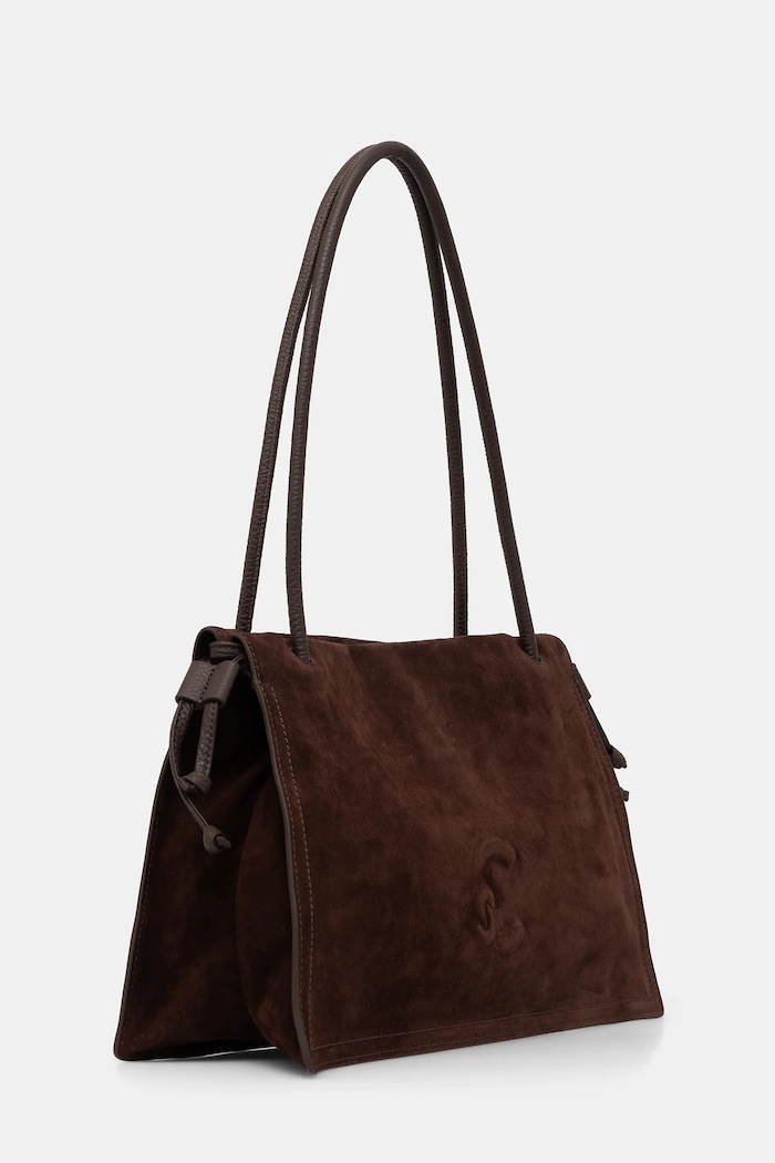 Coccinelle Geantă de mână din piele întoarsă COCCINELLEDULSE SUEDE E1.SS6.13.01.01 maro AW25