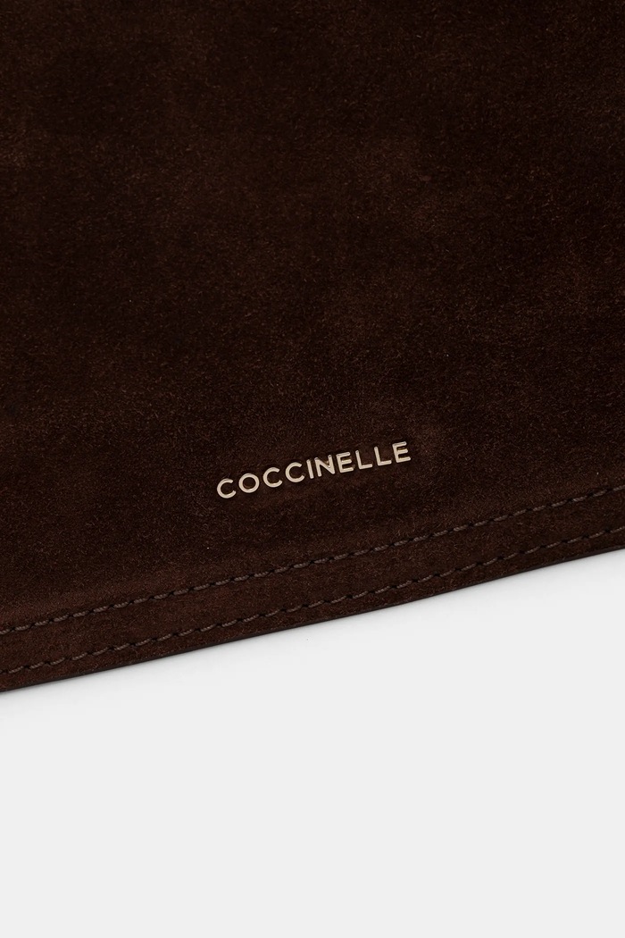 Geantă de mână din piele întoarsă COCCINELLEDULSE SUEDE Coccinelle E1.SS6.13.01.01 maro