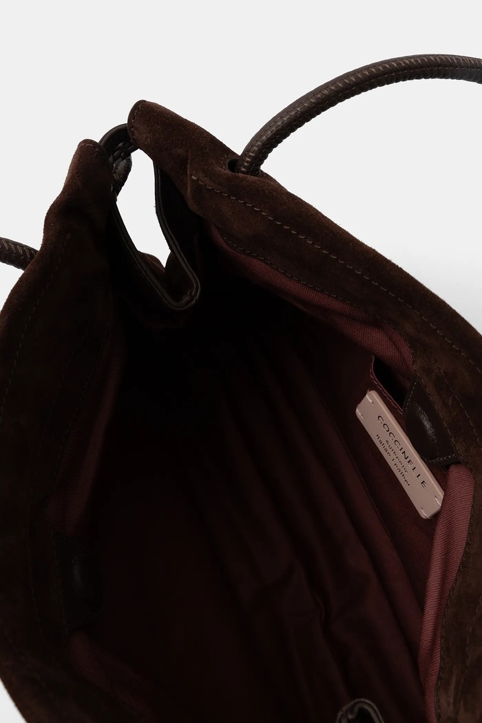 Geantă de mână din piele întoarsă COCCINELLEDULSE SUEDE Coccinelle maro E1.SS6.13.01.01