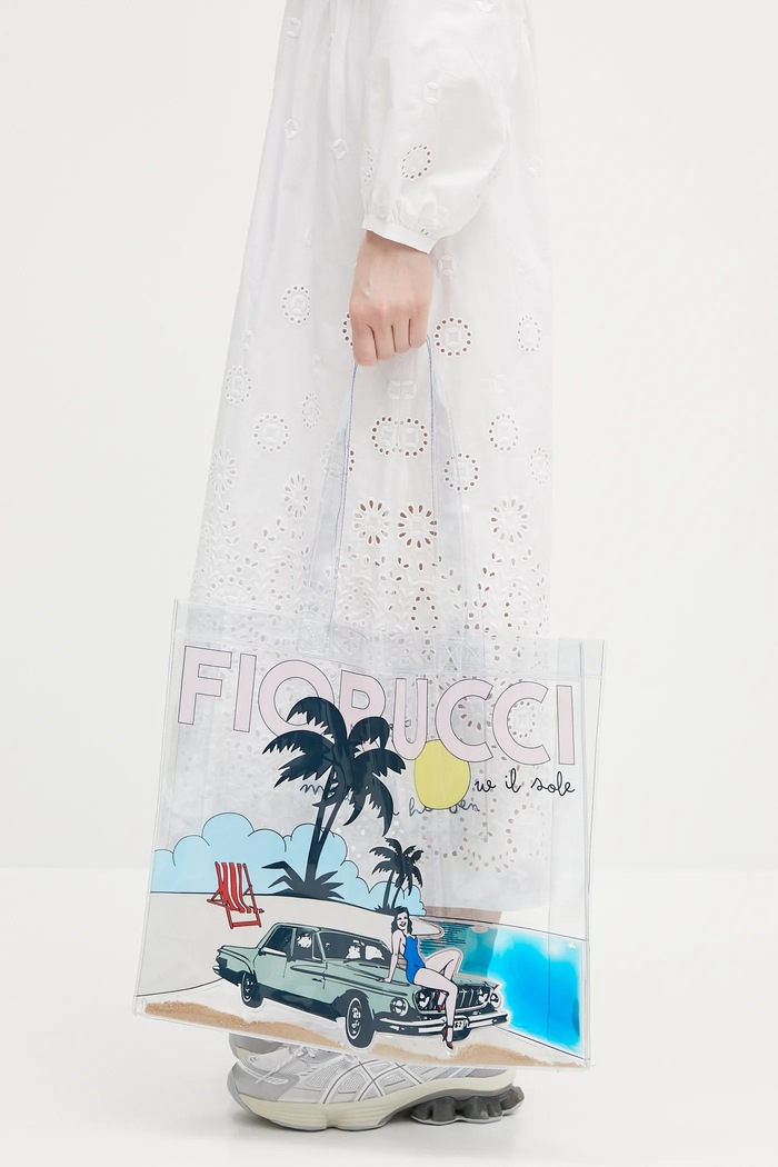 Fiorucci borsetta Beach Print Pvc Tote U01FMABA276PT02MU01 transparente