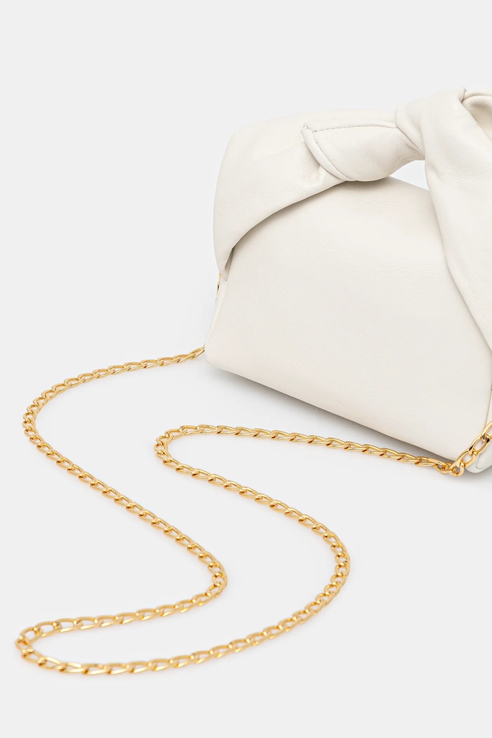Accessories JW Anderson leather handbag Bow Small Twister HB0698.LA0355 white