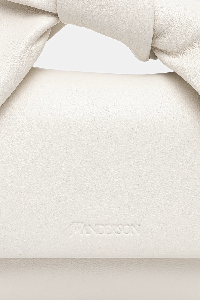 JW Anderson leather handbag Bow Small Twister white HB0698.LA0355