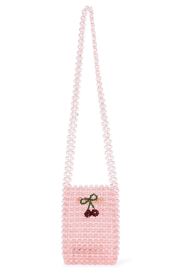Detská kabelka Konges Sløjd PERLA STRAP WALLET nášivka ružová KS102398