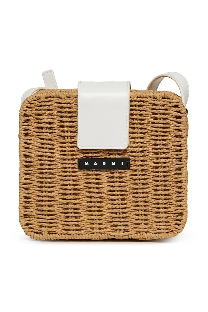 Παιδική τσάντα Marni MW92F PIC NIC BAG BAGS απομίμηση λείου δέρματος μπεζ M01474