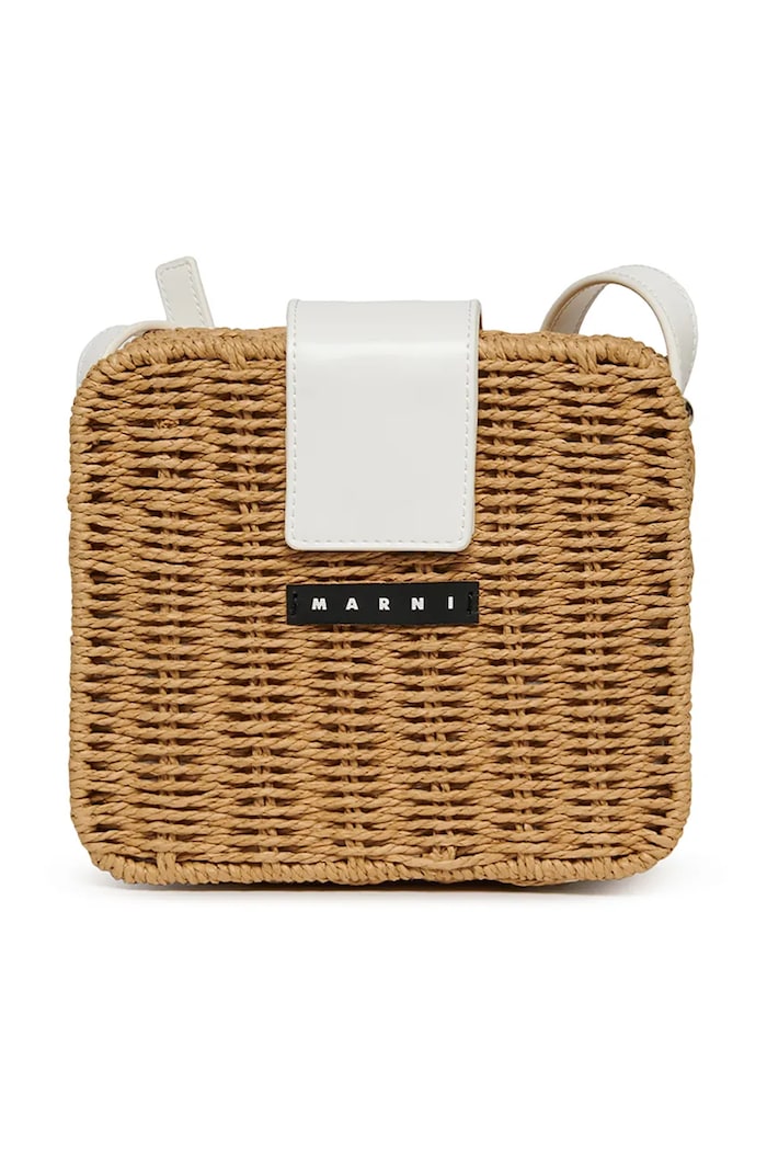 Παιδική τσάντα Marni MW92F PIC NIC BAG BAGS απομίμηση λείου δέρματος μπεζ M01474