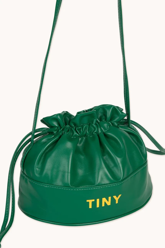 Dětská kabelka Tinycottons SOLID BUCKET BAG zelená SS25.388