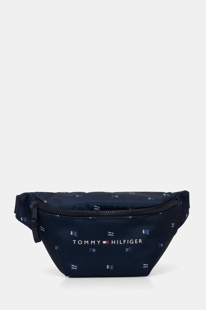 Παιδική τσάντα φάκελος Tommy Hilfiger υφασμάτινο σκούρο μπλε AU0AU01949.PPYA