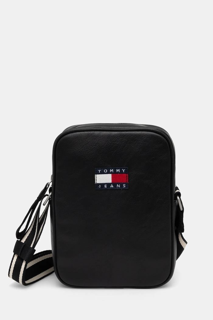 Torba Tommy Jeans natpis crna AM0AM12898
