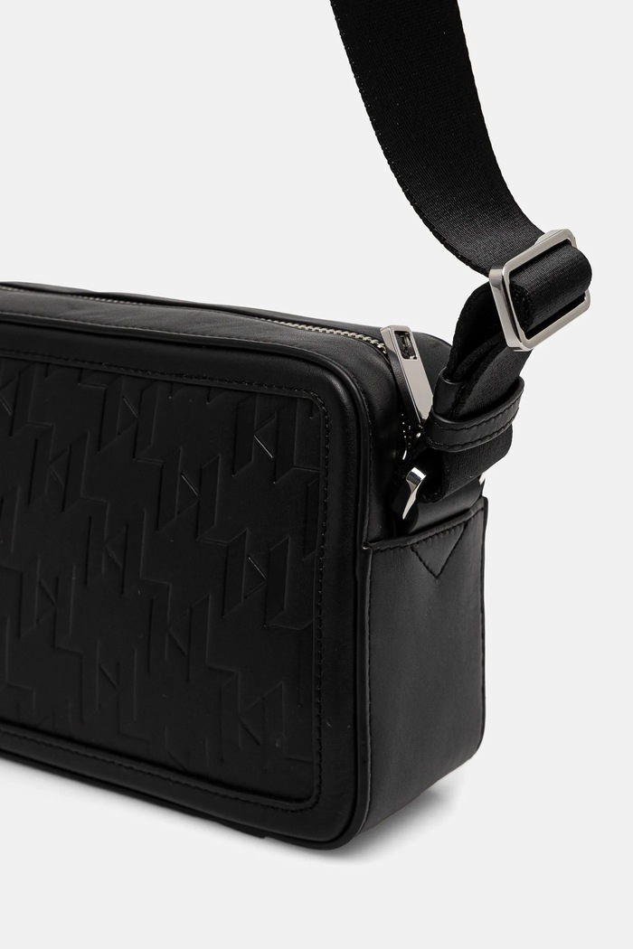 Kožená taška Karl Lagerfeld K/IKON čierna A1M30067