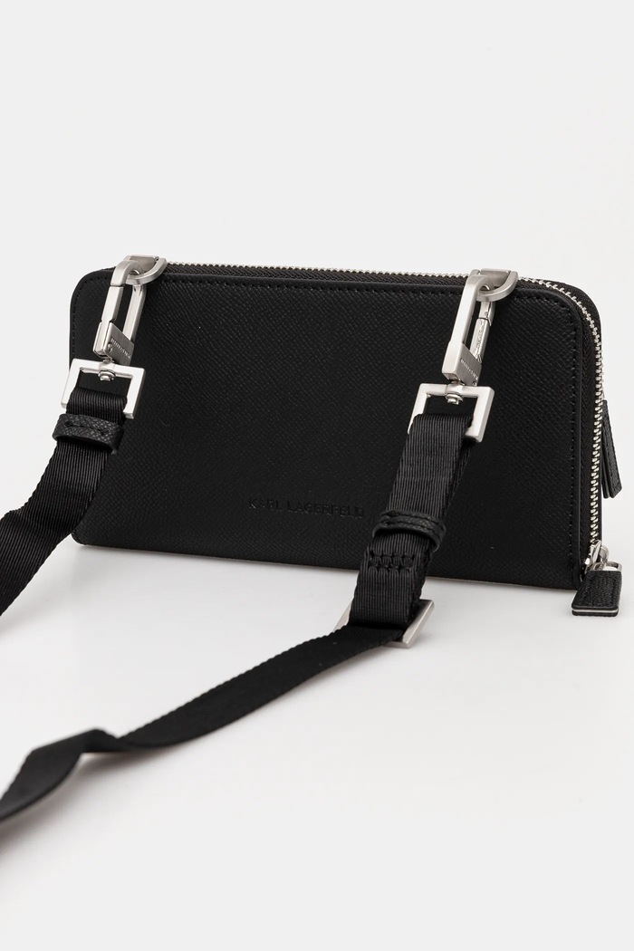 Doplnky Kožená kabelka Karl Lagerfeld K/MONOGRAM A1M32100 čierna