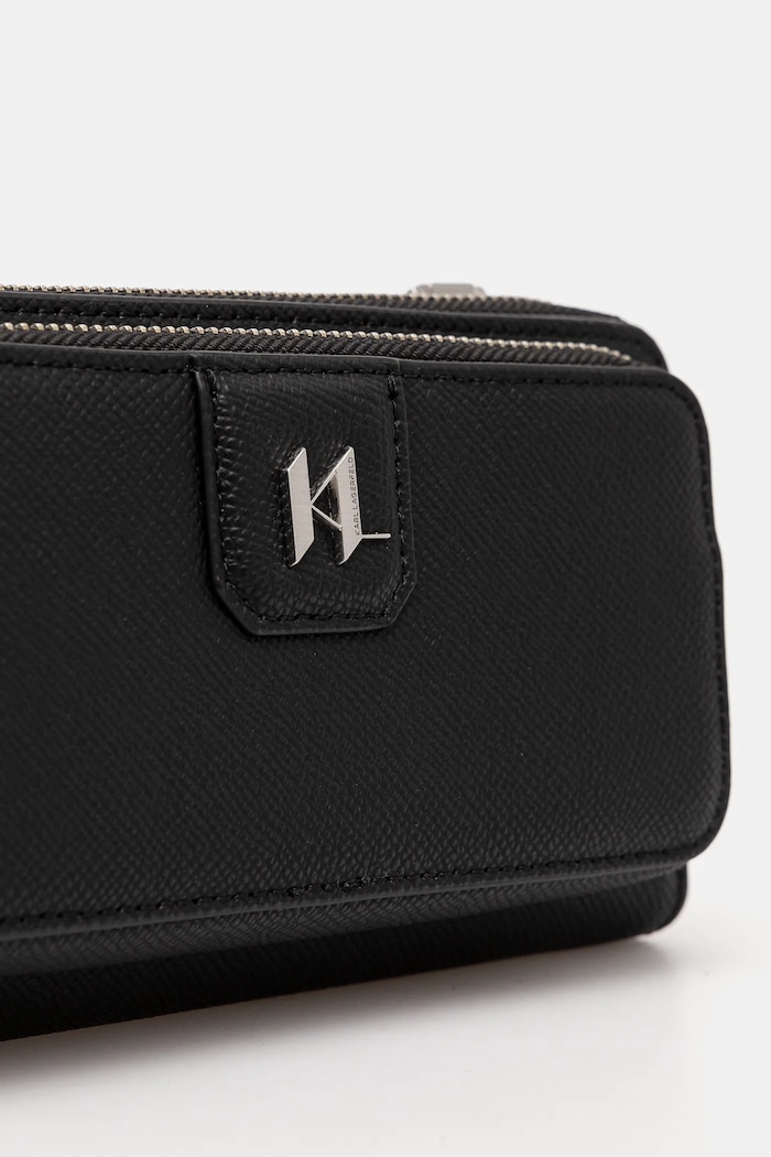 Kožená kabelka Karl Lagerfeld K/MONOGRAM čierna A1M32100
