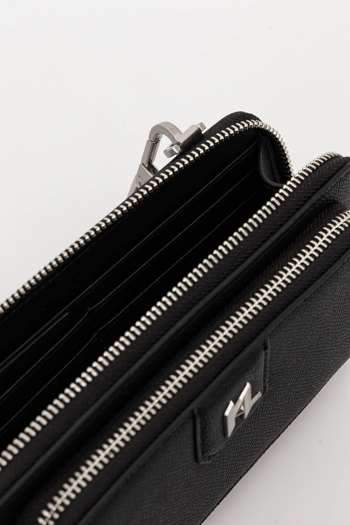 Kožená kabelka Karl Lagerfeld K/MONOGRAM A1M32100 čierna