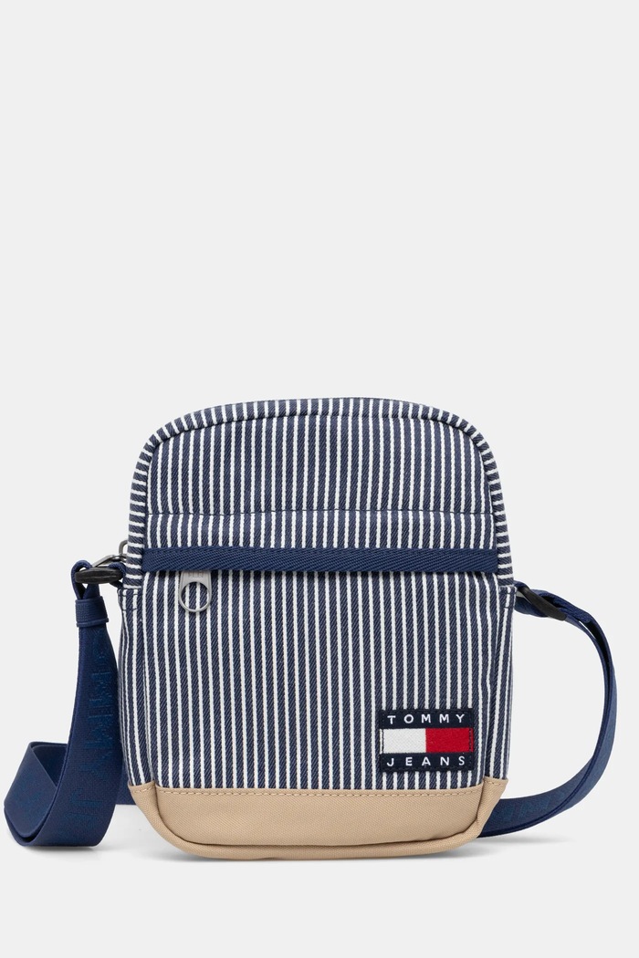 Malá taška Tommy Jeans vzorovaný tmavomodrá AM0AM13327