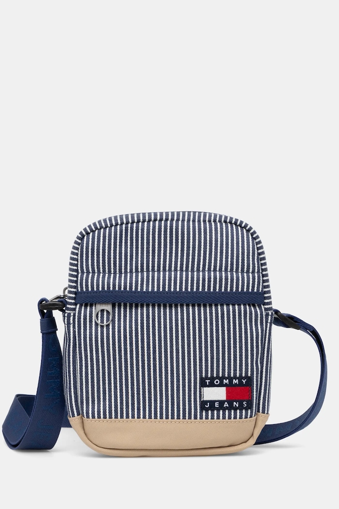 Malá taška Tommy Jeans vzorovaný tmavomodrá AM0AM13327