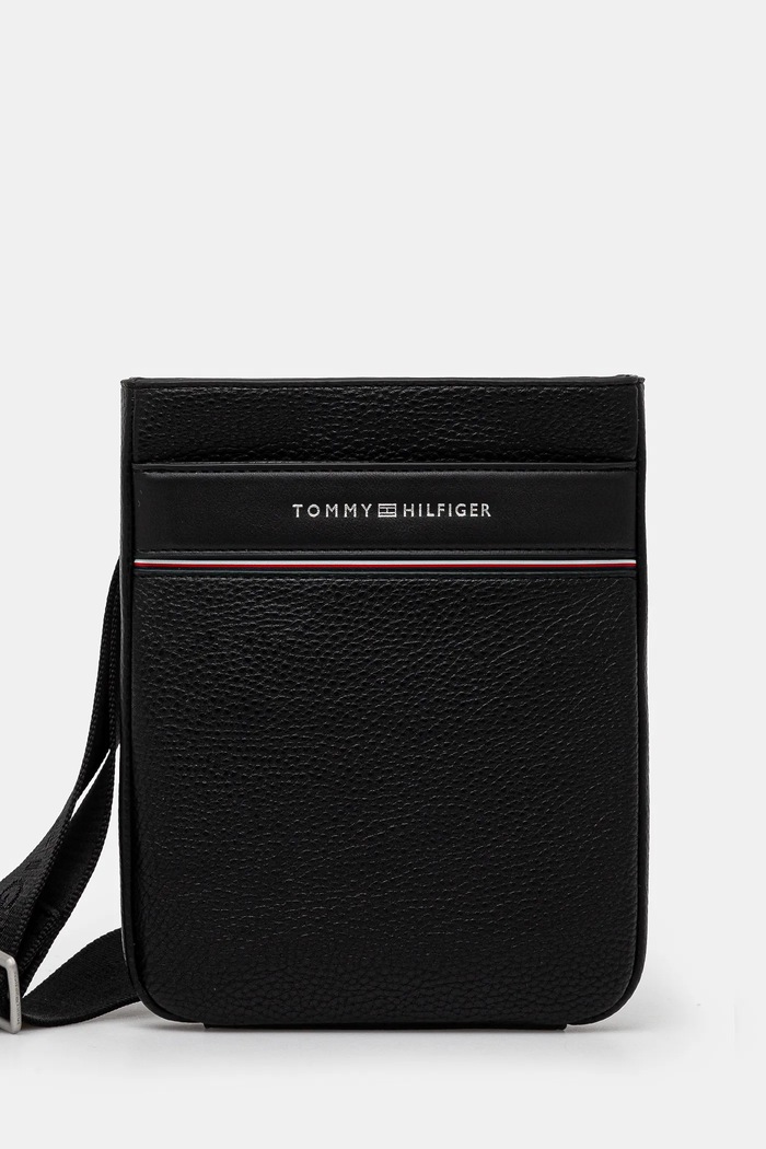 Torba Tommy Hilfiger bez uzorka crna AM0AM13113