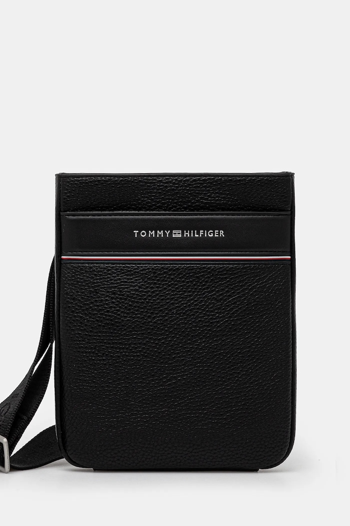 Torba Tommy Hilfiger bez uzorka crna AM0AM13113