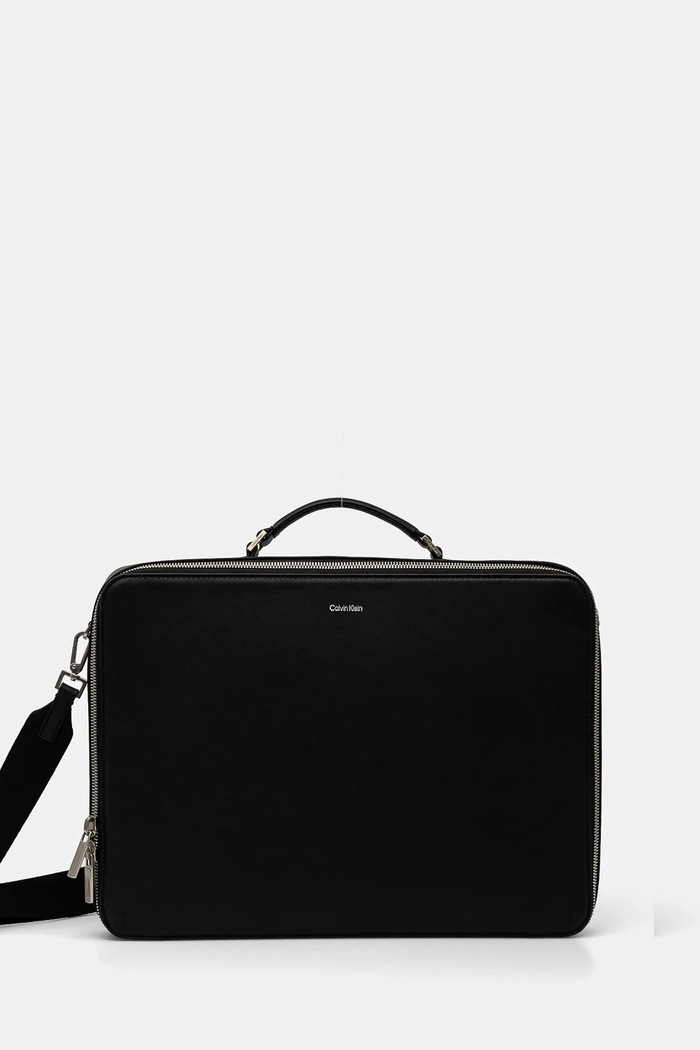 Taška Calvin Klein imitácia kože čierna K50K512738
